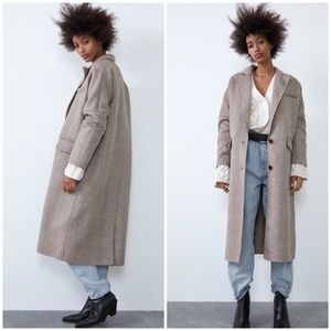 Zara mohair wool oversized coat